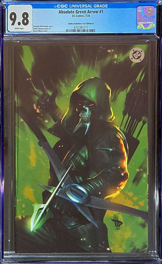 Absolute Green Arrow #1 Dave Wilkins Alpha Virgin Spot Foil Variant B - CGC 9.8!