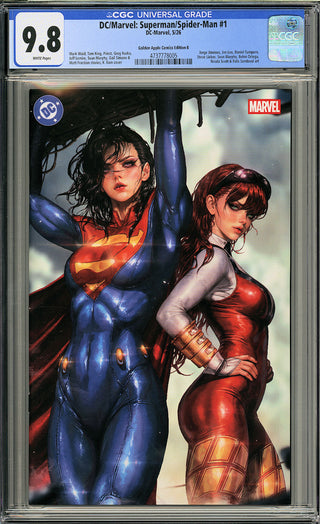 DC/Marvel Superman Spider-Man #1 - Golden Apple Comics Kyuyong Eom Virgin Variant - CGC 9.8!