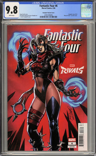 Fantastic Four #6 - Cover E - J. Scott Campbell Invincible Woman Variant - CGC 9.8!