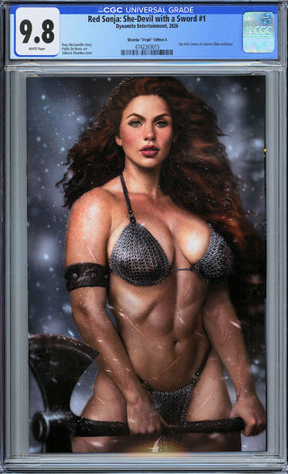 Red Sonja: She-Devil With A Sword #1 - 616 Comics & Comics Elite Shikarii Virgin Color Variant A - CGC 9.8!