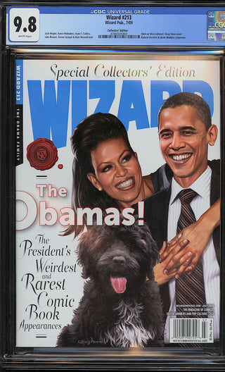 Wizard #213 Collectors' Edition - The Obamas! Highest Graded Copy! - CGC 9.8!